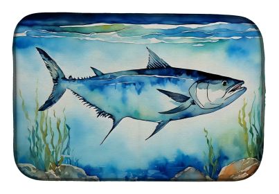 Bluefin Tuna Dish Drying Mat Absorbent Dish Drying Mat Pad for Kitchen Counter Dish Drainer Mat for Countertop, 14 x 21", Multicolor
